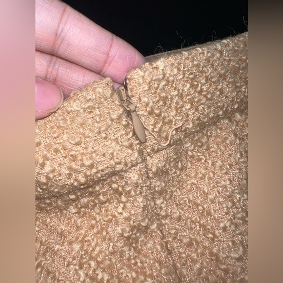 Ann Taylor Tan Tweed Below Knee A-Line Skirt Size 10 Petite NWOT - Picture 7 of 8